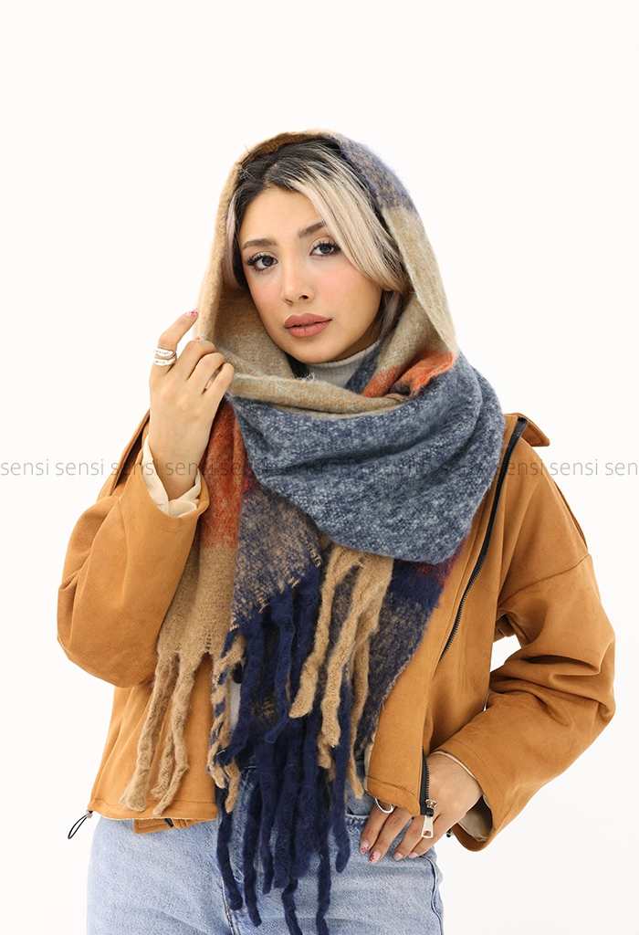 شال بافت پشمی موهری کد1005155